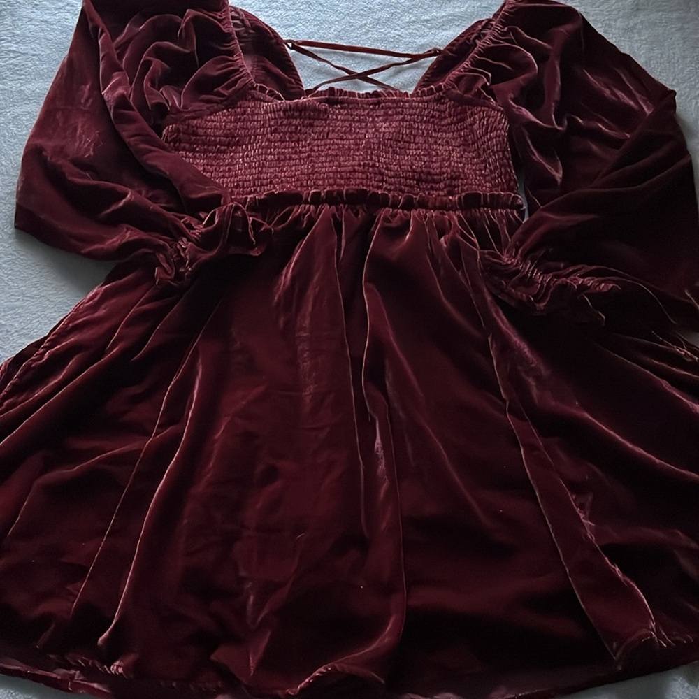 Free People Velvet Mini Dress - Picture 3 of 8